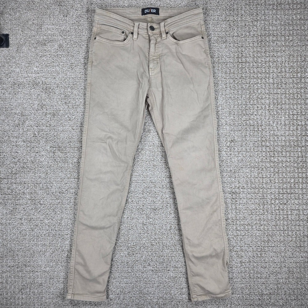 DU/ER N2X Slim Fit Pants Mens 30x32 Tan Khaki Performance Stretch Chinos